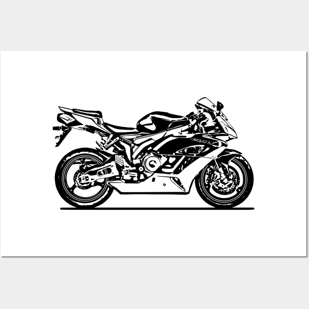 CBR1000RR Sportbike Sketch Art Wall Art by DemangDesign